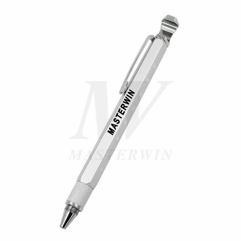 Multifunctionele gereedschapspen 6 in 1 met stylus / liniaal / houder voor mobiele telefoon / opener / schroevendraaier