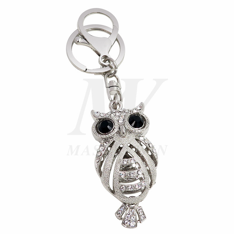 OWL metalen sleutelhanger met Crystals_KC17-014